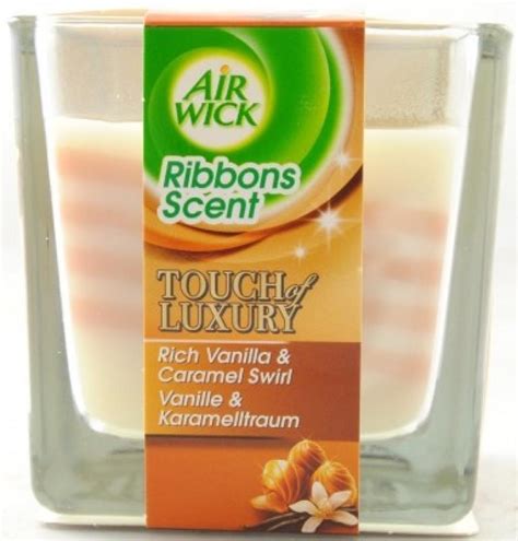 Air Wick Touch Of Luxury Rich Vanilla And Caramel Swirl Scented Candle