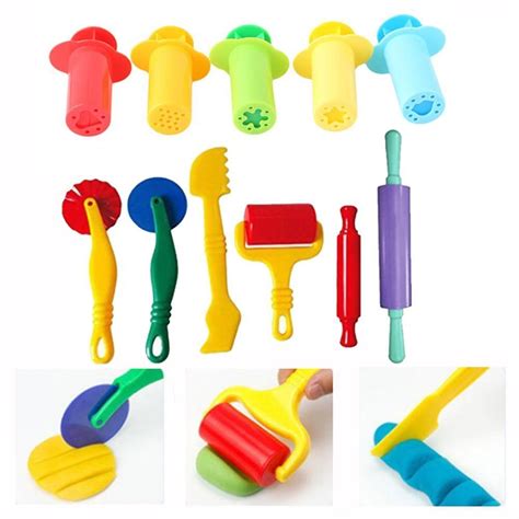 Dough Tools Extrusion Play Set Modelling Clay Extrusion Mold Toy Clay