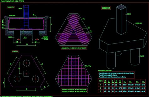 Head And Piles Dwg Detail For Autocad • Designs Cad