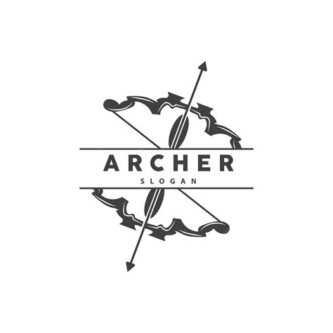 Archer Logo Tiro Con Arco Flecha Vector Elegante Diseño Minimalista