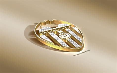 Download Wallpapers Valencia Cf Spanish Football Club Golden Silver