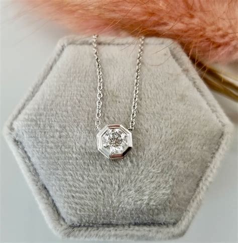 Hexagon Diamond Pendant-SOLD | Sholdt Jewelry Design