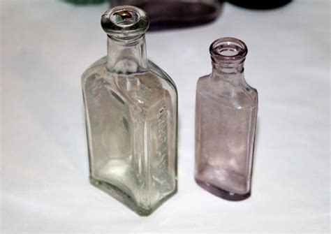 Antique Glass Bottle, Tiny Antique Apothecary Bottles