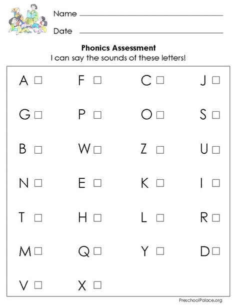 Assessment Printables Preschool Assessment Phonics Assessments