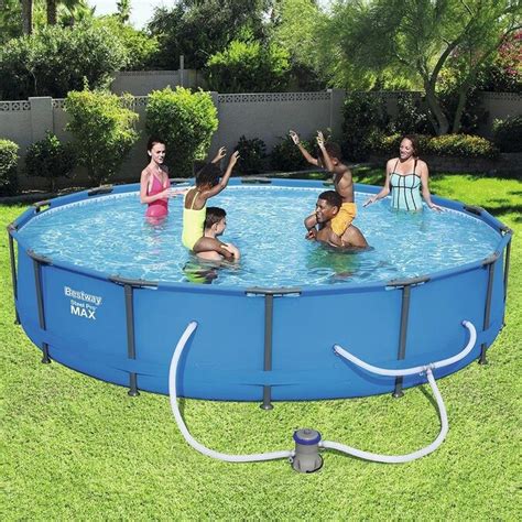 Bestway 14 Ft X 14 Ft X 33 In Round Above Ground Pool In The Above