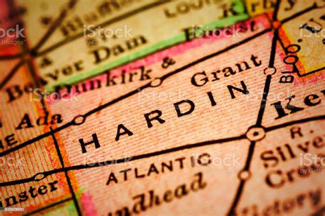 Hardin Ohio County Maps Stock Photo Download Image Now Cartography
