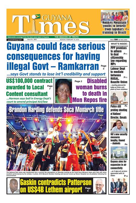 guyana times monday february 18 2019 new by gytimes issuu