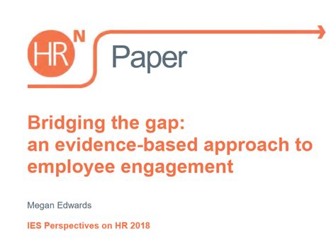 Report Bridging The Gap An Evidence Based Approach To Employee