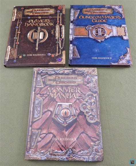 Dungeons And Dragons 3rd Edition Core Rulebook Set D20 System Dandd 3 0