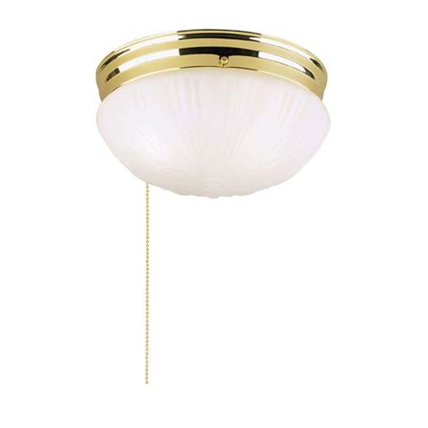 Perfect for areas without a light switch, the fixture includes a pull chain for easy operation. Westinghouse 2-Light Polished Brass Interior Ceiling ...