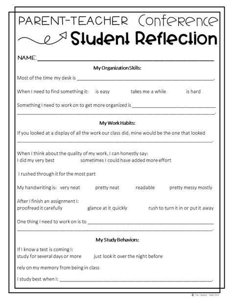 Form For Parent Teacher Conferences Printable Update The Template With