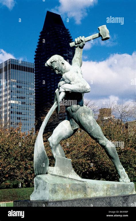 United Nations Plaza New York City Let Us Beat Swords Into Plowshares