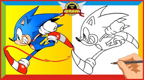 How To Draw Sonic The Hedgehog 2020 Sonic Run Fast Youtube