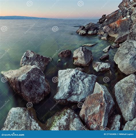 Rocky Coast At Lake Baikal Stock Photo Image Of Russia 27165406