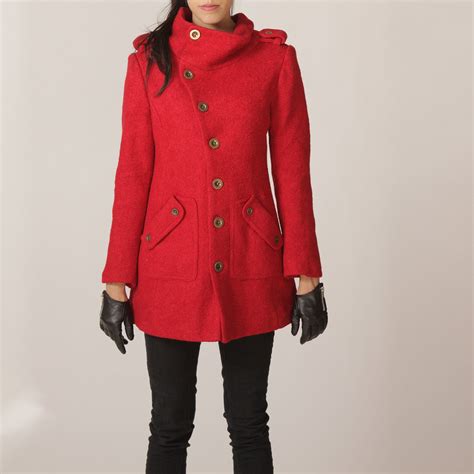 Winter Coat Red Coat Cashmere Coat Wool Coat Winter Jacket Militory