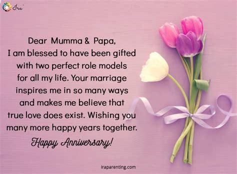 Happy Anniversary To Mom And Dad Message