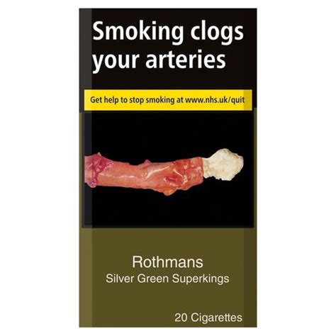 Rothmans Green Superkings 20 Cigarettes Tesco Groceries