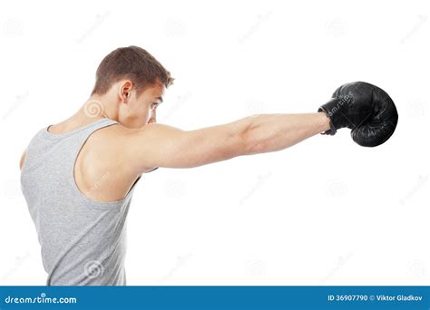 Young Boxer Making Punch Stock Photo Image 36907790