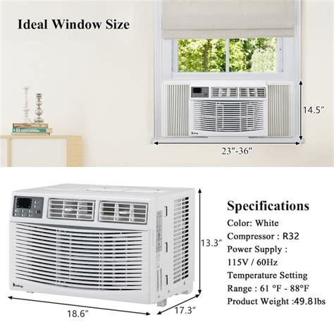 Outopee 450 Sq Ft Window Air Conditioner With Remote 115 Volt 10000