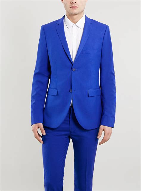 topman cobalt blue ultra skinny suit jacket 280 topman lookastic