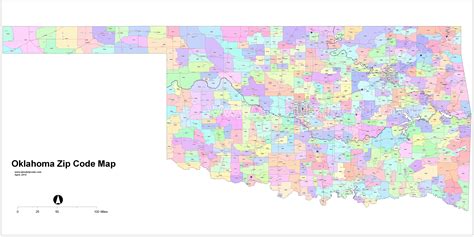 Oklahoma Zip Code Map Map Of The Usa With State Names