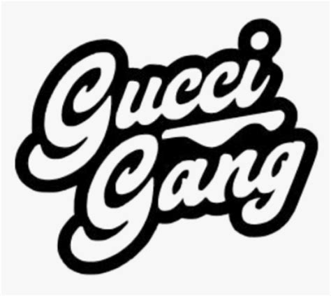 The Word Guce Gang Written In Black And White