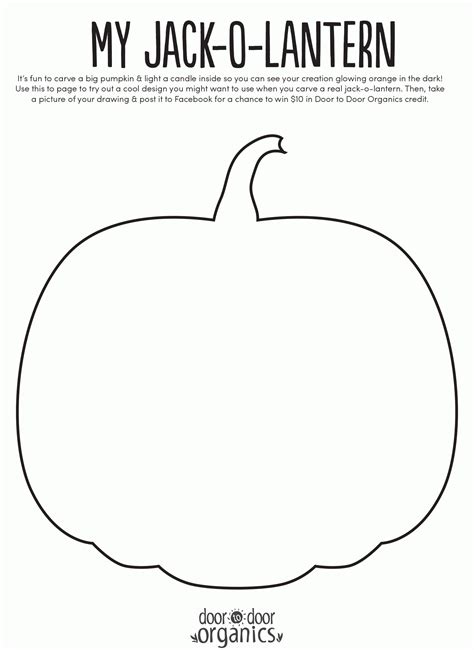 Jack O Lantern Coloring Contest To Door Organics Tristate Coloring Home
