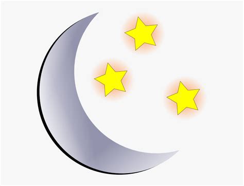Moon And Stars Cartoon Moon With Stars Clipart Hd Png Download Kindpng