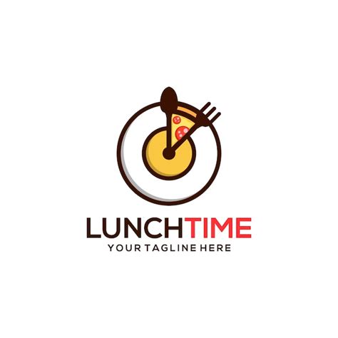 Lunch Time Logo Premium Vector