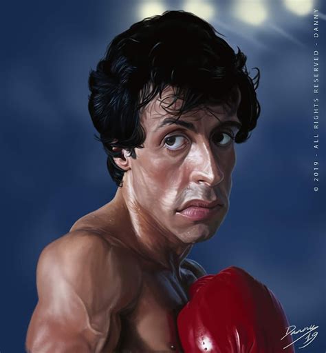Dannys Illustrations Sylvester Stallone As Rocky Balboa Caricature