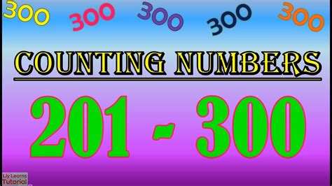 Counting Numbers 201 300 Liy Learns Toturial Youtube