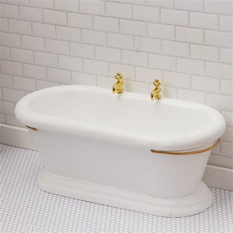 Let's talk about miniature display cases, shall we? Dollhouse Miniature Old Fashioned Bathtub - Bathroom ...