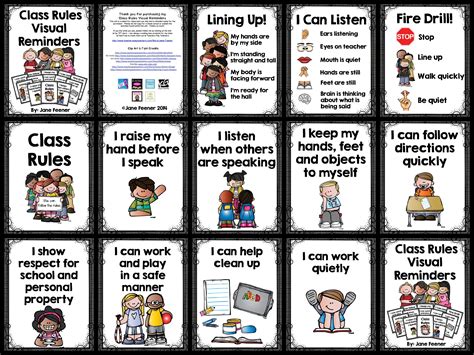 Class Rules Visual Reminder Posters Reminder Rules