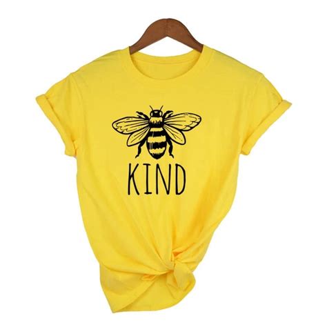 Save The Bees T Shirt Bee Kind Cute Women Tees 8 Colors ™ Happy