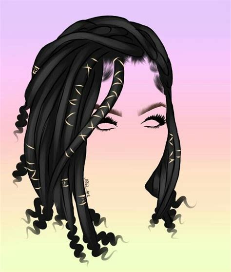 Curly Godess Faux Locs Hair Style Black Love Art Black Girl Magic