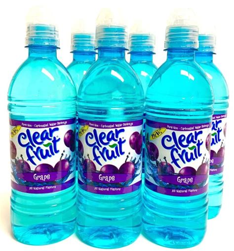 Clear Fruit Grape Flavored Water 6 169oz Bottles New Sealed Ebay