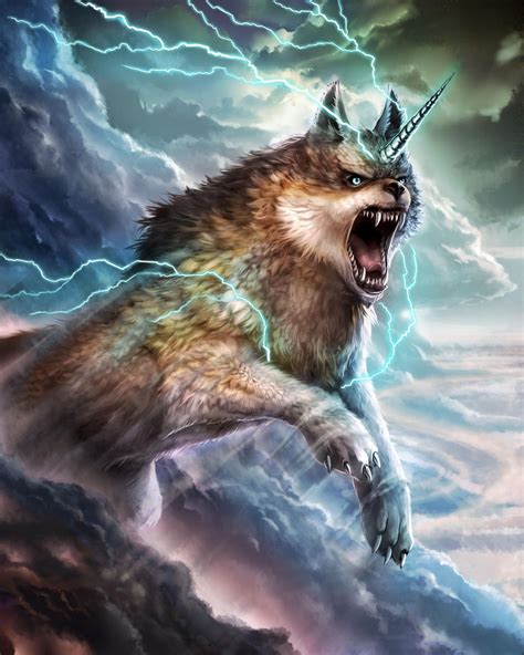 Badasss Wolf With Unicorn Horn By Yohanpower On Deviantart