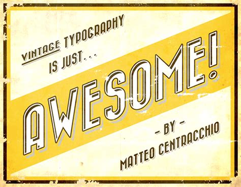 Vintage Typography On Behance