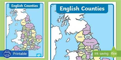 New Map Of England Geography Teaching