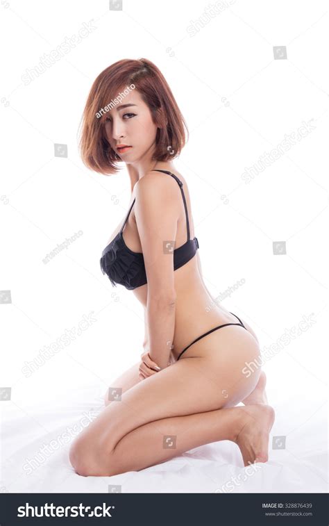 Sexy Asian Girl Wearing Lingerie Thong Foto Stok 328876439 Shutterstock