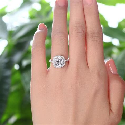 3 Carat Cushion Cut Diamond Ring Engagement Rings
