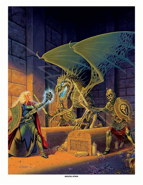 Skeletal Attack By Larry Elmore Dungeons And Dragons Art Fantasy