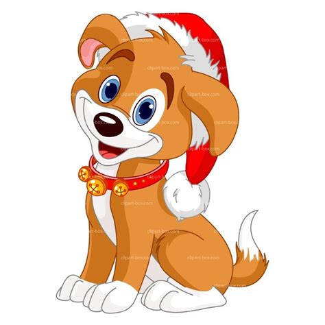 Dog cartoon with christmas red hat stock vector. Dog clip art by Iness on Clipart | Christmas dog, Dog vector