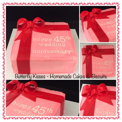 45th Wedding Anniversary Cake