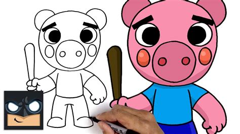 How To Draw Georgie Piggy Roblox Piggy Youtube