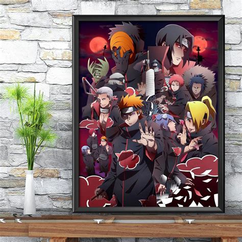 Akatsuki Poster Anime Poster Wall Art Minimalist Decor Wall Etsy