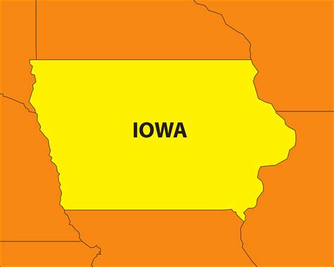 Iowa State Map Free Vector Graphic On Pixabay