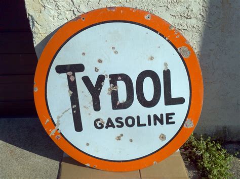 Antique Double Sided Porcelain Tydol Gas Station Sign « Obnoxious Antiques