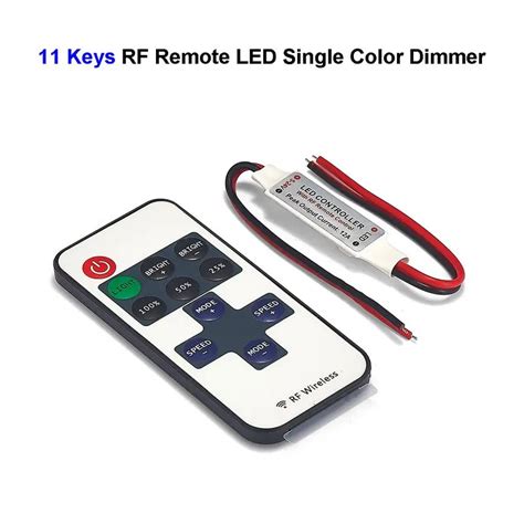 Dc12v 24v Led Single Color Dimmer With Rf Remote Controller Brightness