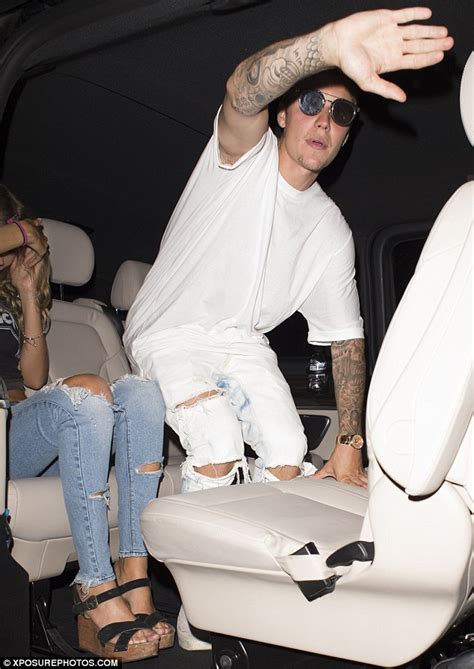 Justin Bieber Parties In London With Bronte Blampied Daily Mail Online